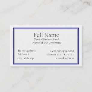 D'appel Carte de visite de base pour Students or Company