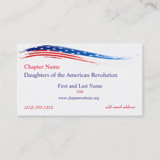 D'appel Carte de visite de chapitre de DAR mis à jour
