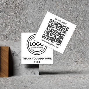 D'appel Carte de visite de logo minimaliste simple QR-Code