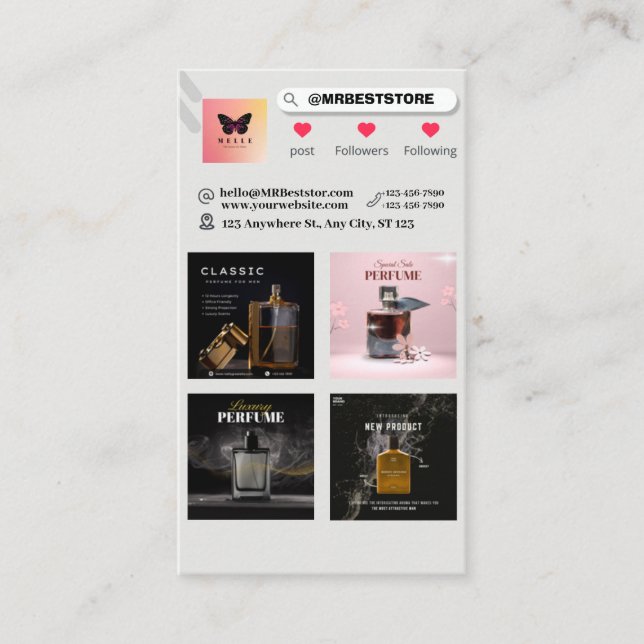 D'appel Carte de visite moderne QR Code photo Collage (Devant)