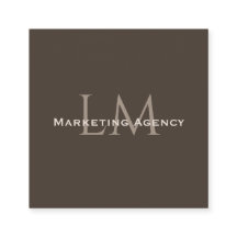 Carte de visite personnalisée avec monogramme QR c