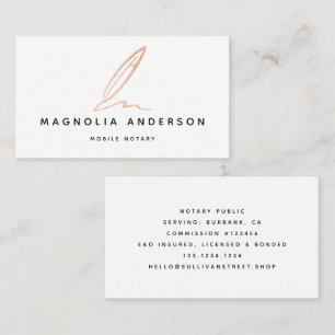 D'appel Carte de visite rose Gold Foil