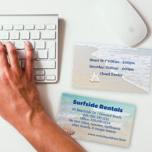 D'appel Carte double face pour entreprise de Junonia Beach