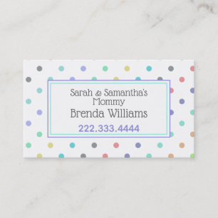 D'appel Carte élégante de maman de pois coloré