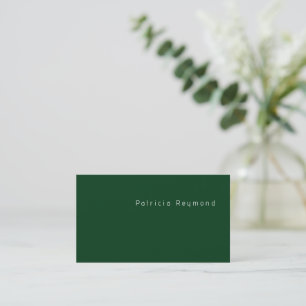 D'appel Carte Emerald-Green minimaliste avec police modern