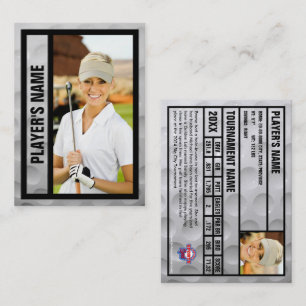 D'appel Carte Golfer Trading   Souvenir du tournoi   Noir
