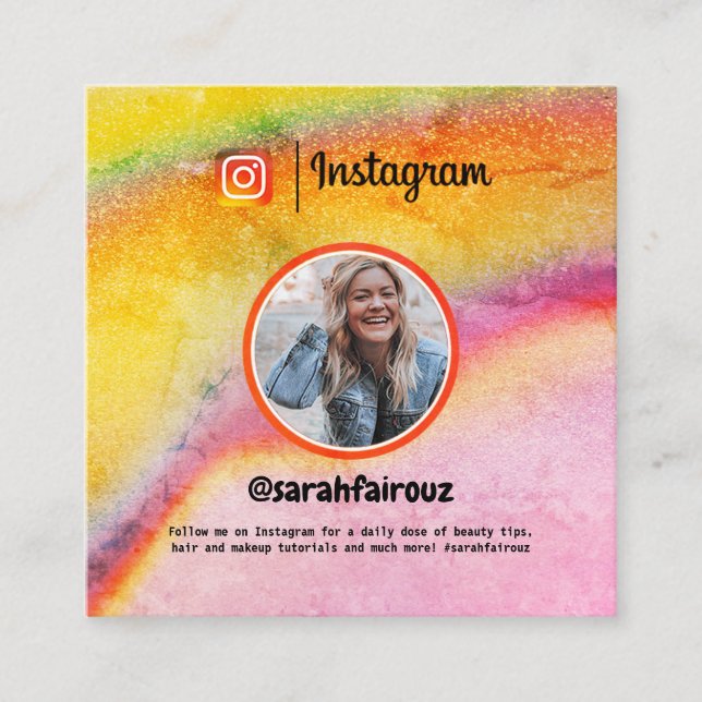 D'appel Carte Instagram tendance (Devant)