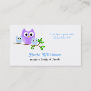 D'appel Carte mignonne de maman de hiboux