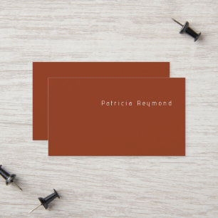D'appel Carte minimaliste en terre cuite avec police moder