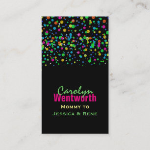 D'appel Carte réseau couleur Neon Confetti