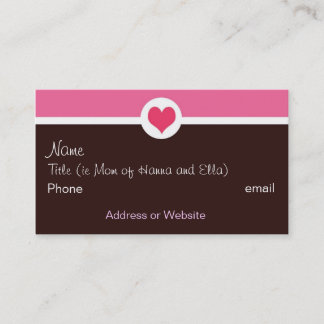 D'appel Carte rose et Brown de maman