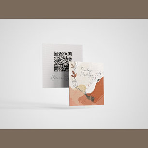 D'appel Carte téléphonique Abstraite Boho Terracotta