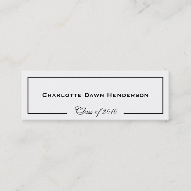 D'appel Classe de frontière de carte nominative de (Devant)