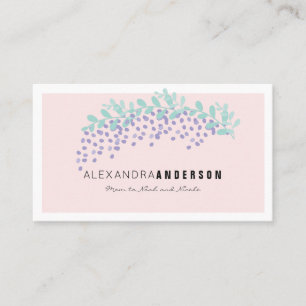 D'appel Elégante Wisteria Blush Pink Mommy Carte de visite