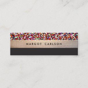 D'appel Fun Coloré Confetti Gold Striped Carte de maman