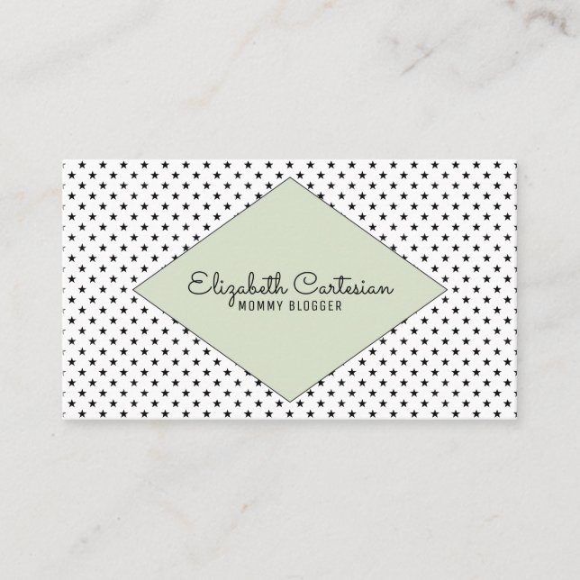 D'appel Green Modern Stars Carte de visite (Devant)