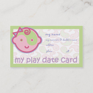 D'appel Le yoga parlent le bébé : Carte de date de jeu