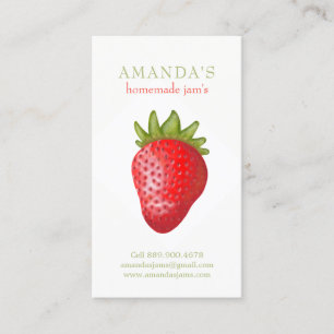 D'appel Lovely Realiste Carte de visite Graphic Strawberry
