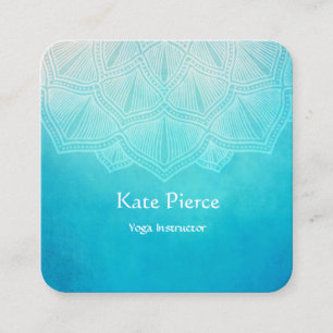 D'appel mandala carte de visite turquoise