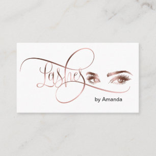 D'appel Maquillage Eyebrow Eyes Lashes Rose Carte de visit