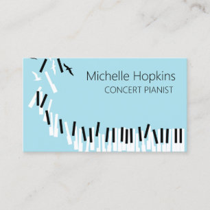 D'appel Musique Enseignant Élégante Touches Piano Carte d'