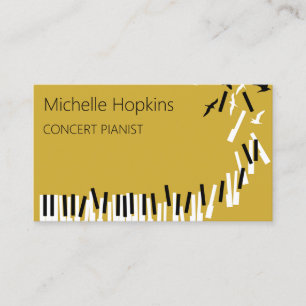 D'appel Musique Enseignant Élégante Touches Piano Carte d'