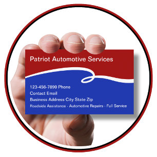 D'appel Service automobile Carte de visite patriotique