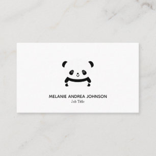 D'appel Simple Panda Bear noir blanc Carte de visite