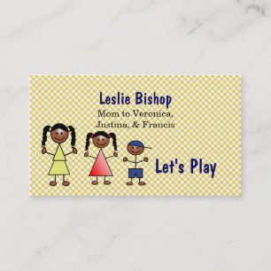 D'appel Stick Figure Kids Carte Maman Personnalisée