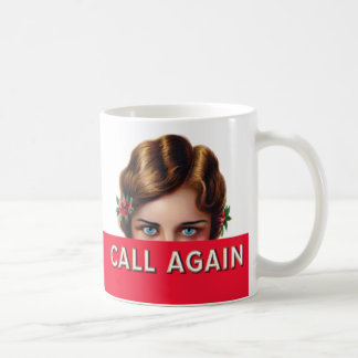 D'appel tasse de café d'étiquette de boîte à