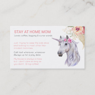 D'appel Unicorn Maman Ami - Carte de visite de terrain de 