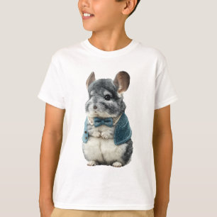 Dapper Bow Tie Chinchilla Kids T-Shirt