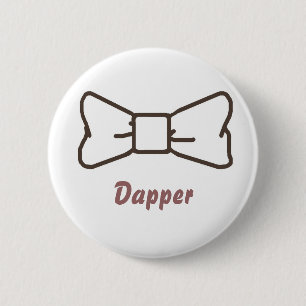 Dapper bowtie buttom 2 inch round button
