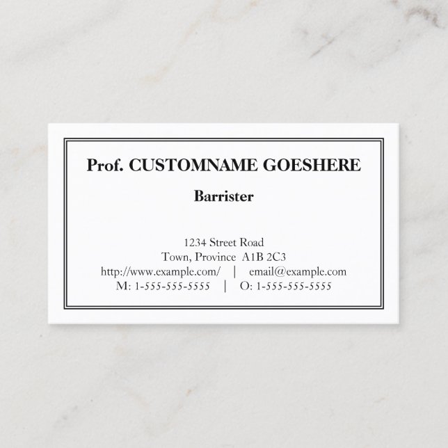Dapper, Carte de visite professionnel simple et de (Devant)