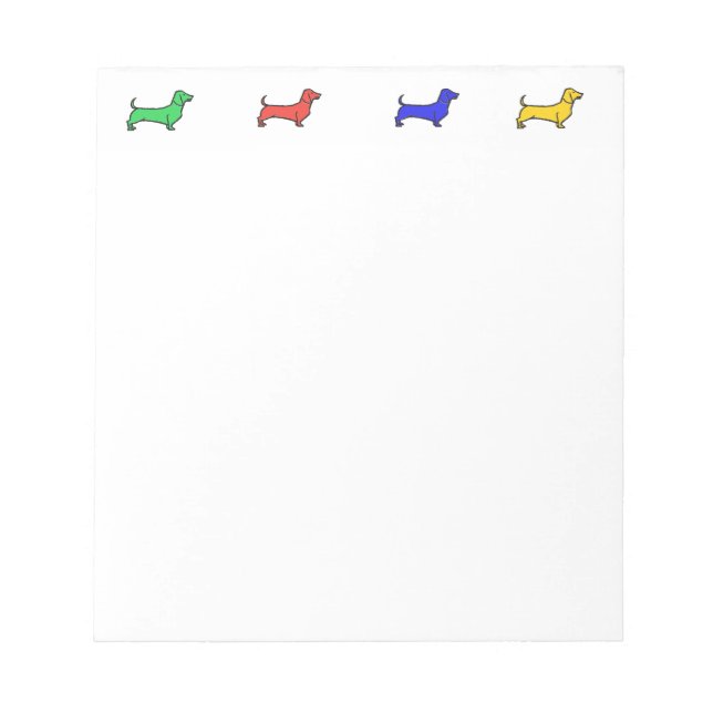 Dapper Dachshund Notepad (Front)