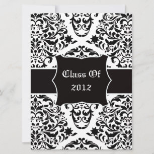 Dapper Damask Bouquet Invitation