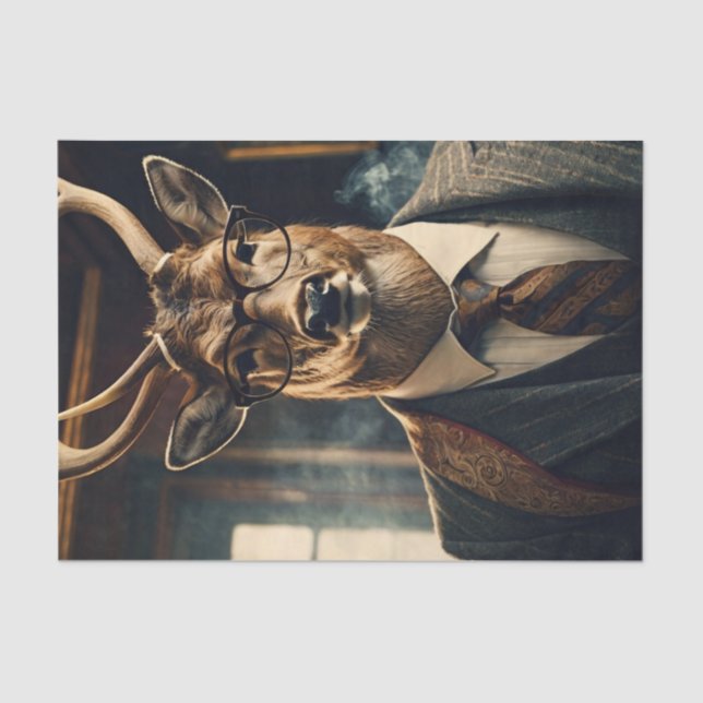 Dapper Deer Decoupage Paper  (Front)