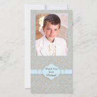 Dapper Diagonal Stripes, Religious Photo Card