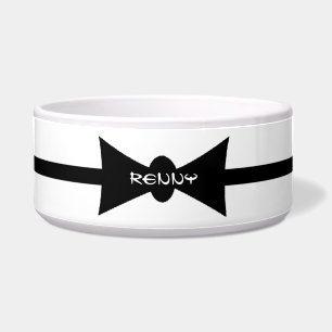 Dapper Dog Black BowTie Personalized