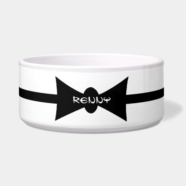 Dapper Dog Black BowTie Personalized (Front)