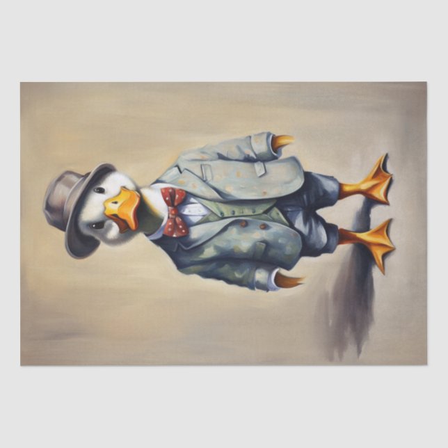 Dapper Ducks: Clothing-Inspired Decoupage Paper  (Front)