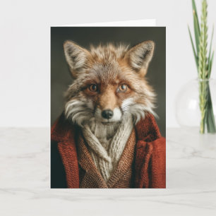 Dapper Fox in Cozy Style Card