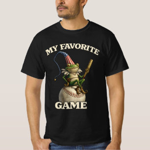 Dapper Frog Baseball Champion: Vintage Sports  T-Shirt