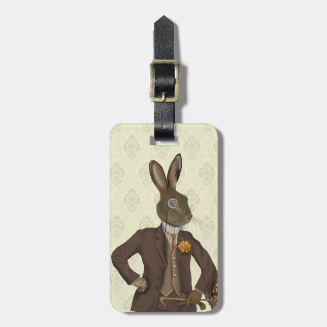 Dapper Hare 2 Luggage Tag (Front Vertical)