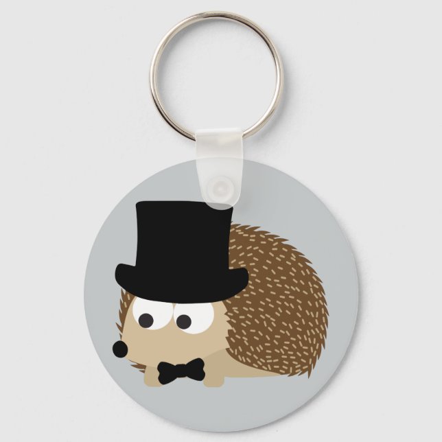 Dapper Hedgehog Keychain (Front)