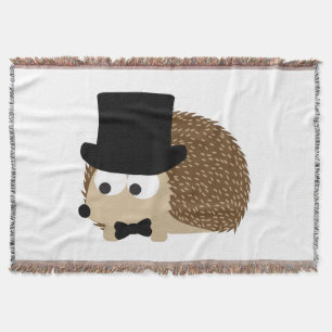 Dapper Hedgehog Throw Blanket