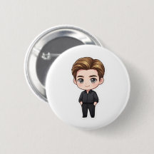 Dapper Korean Drama Male Lead Pin Back Button