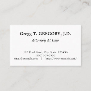 Dapper, Legal Professional Business Card