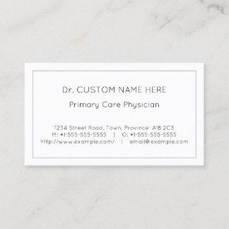 Dapper, Plain Business Card