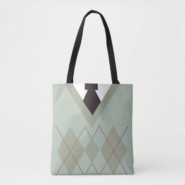 Dapper Style Sweater All Over Design Tote Bag (Front)